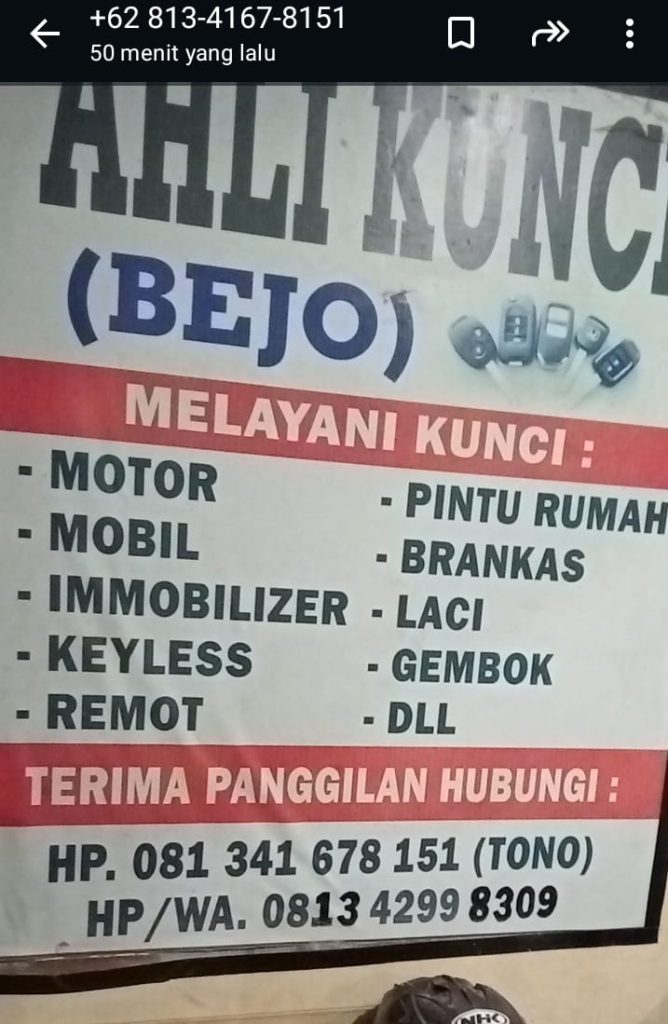 Ahli Kunci Duplikat kota Palu Selatan