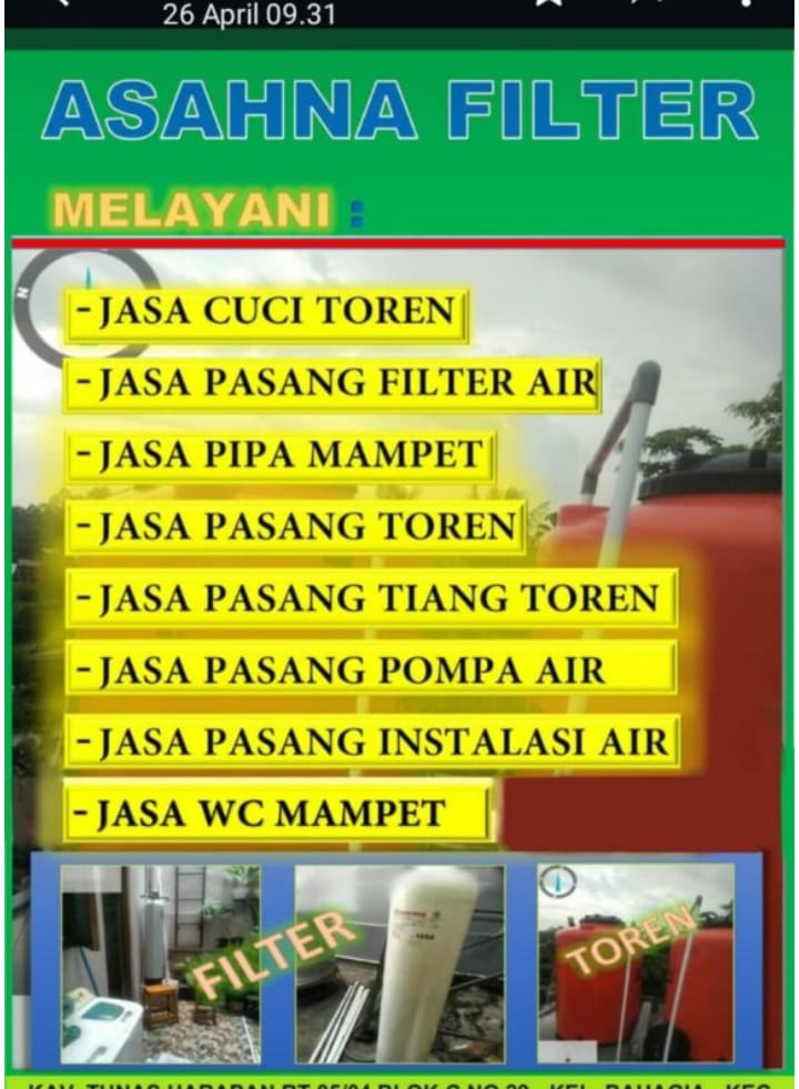 Kuras Cuci Toren Jakarta Selatan